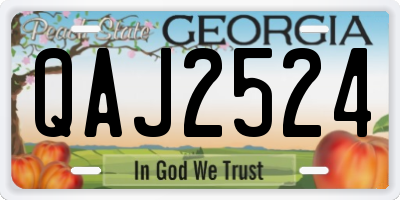 GA license plate QAJ2524