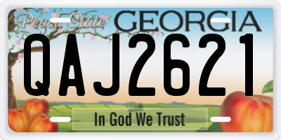 GA license plate QAJ2621