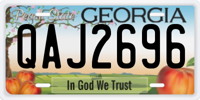 GA license plate QAJ2696