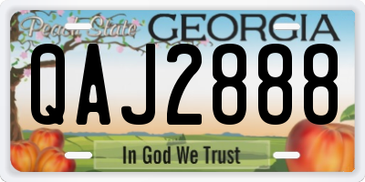 GA license plate QAJ2888