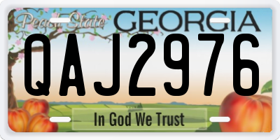 GA license plate QAJ2976