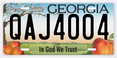 GA license plate QAJ4004