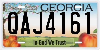GA license plate QAJ4161