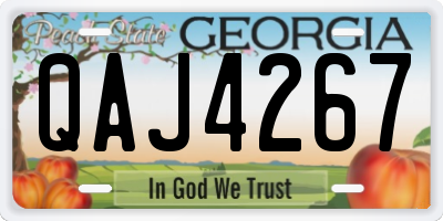 GA license plate QAJ4267
