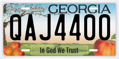 GA license plate QAJ4400