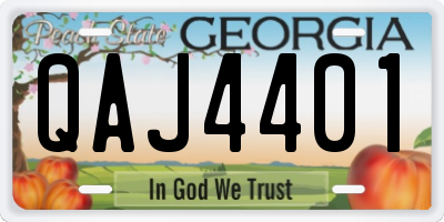 GA license plate QAJ4401