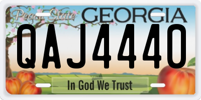 GA license plate QAJ4440