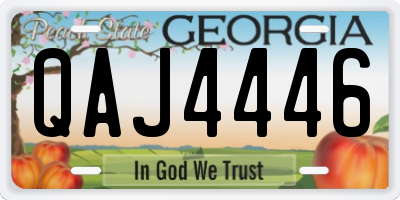 GA license plate QAJ4446