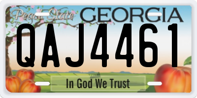 GA license plate QAJ4461