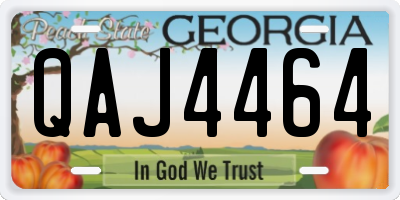 GA license plate QAJ4464