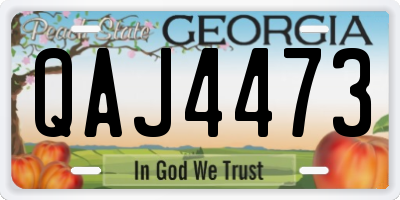 GA license plate QAJ4473