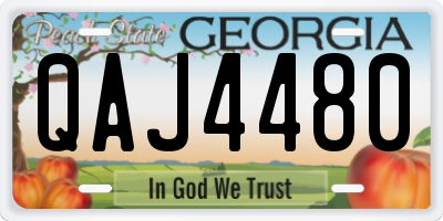 GA license plate QAJ4480