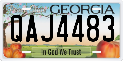 GA license plate QAJ4483