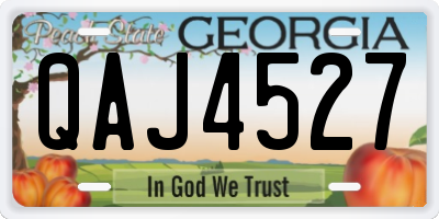 GA license plate QAJ4527
