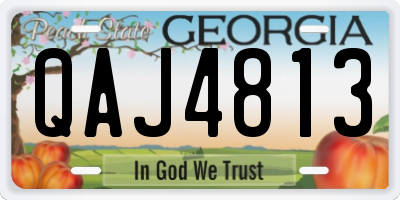 GA license plate QAJ4813