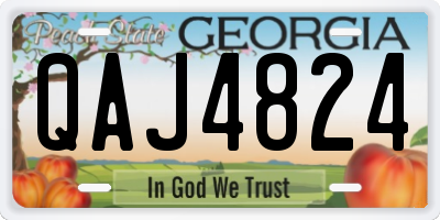 GA license plate QAJ4824