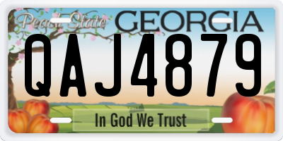 GA license plate QAJ4879