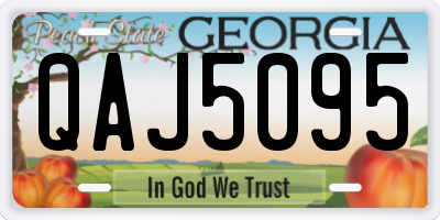 GA license plate QAJ5095