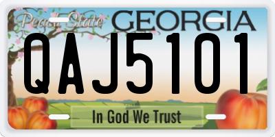GA license plate QAJ5101