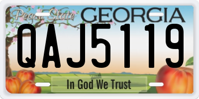 GA license plate QAJ5119