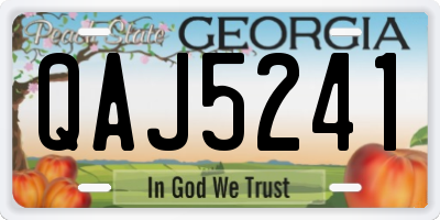 GA license plate QAJ5241