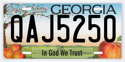 GA license plate QAJ5250