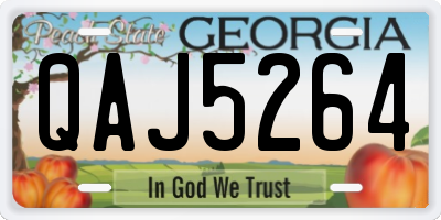 GA license plate QAJ5264