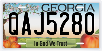 GA license plate QAJ5280