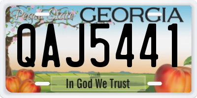 GA license plate QAJ5441