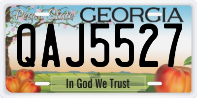 GA license plate QAJ5527
