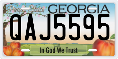 GA license plate QAJ5595