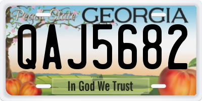 GA license plate QAJ5682