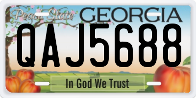 GA license plate QAJ5688