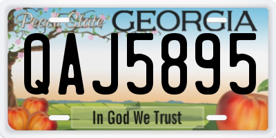 GA license plate QAJ5895