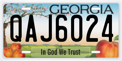 GA license plate QAJ6024
