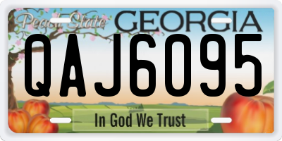 GA license plate QAJ6095