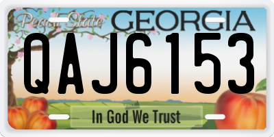 GA license plate QAJ6153