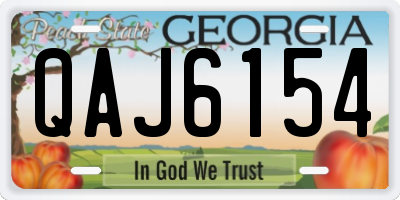 GA license plate QAJ6154