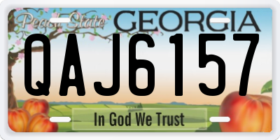 GA license plate QAJ6157