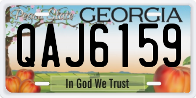 GA license plate QAJ6159