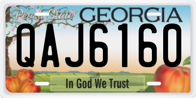 GA license plate QAJ6160