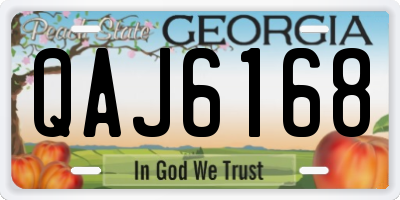 GA license plate QAJ6168