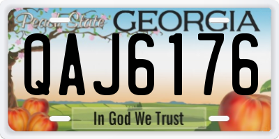 GA license plate QAJ6176