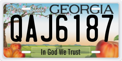 GA license plate QAJ6187