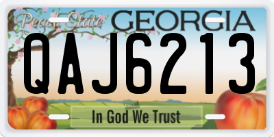 GA license plate QAJ6213