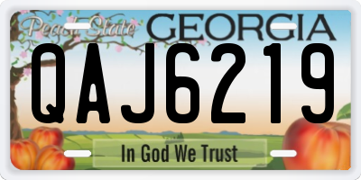 GA license plate QAJ6219