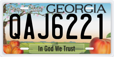 GA license plate QAJ6221