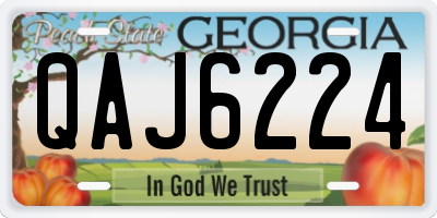 GA license plate QAJ6224