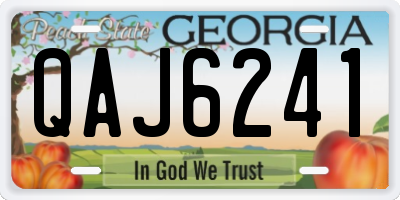GA license plate QAJ6241