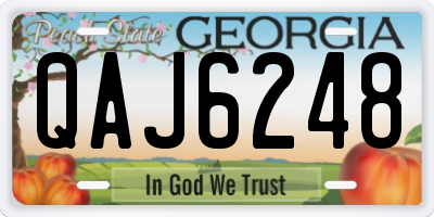 GA license plate QAJ6248